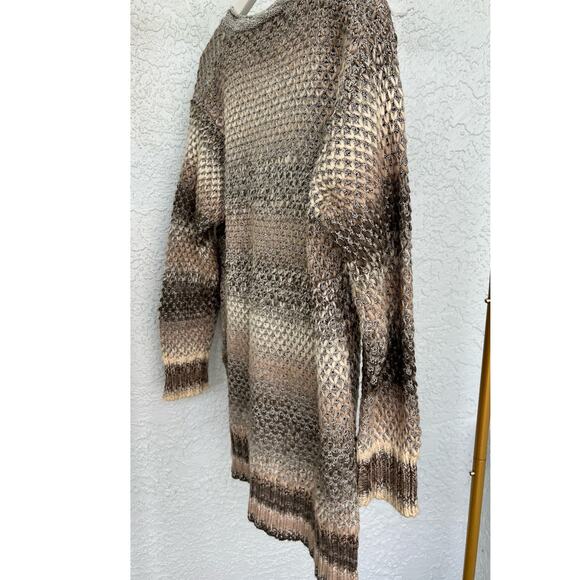Simply Noelle Beige/Grey Knit Clasp Front Cardigan L/XL - Picture 7 of 10